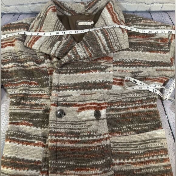 Prana Arria Wool Blend Knit Double Breasted Boho Aztec Southwest Jacket M - Picture 13 of 15
